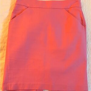 J. Crew Coral Pencil Skirt
